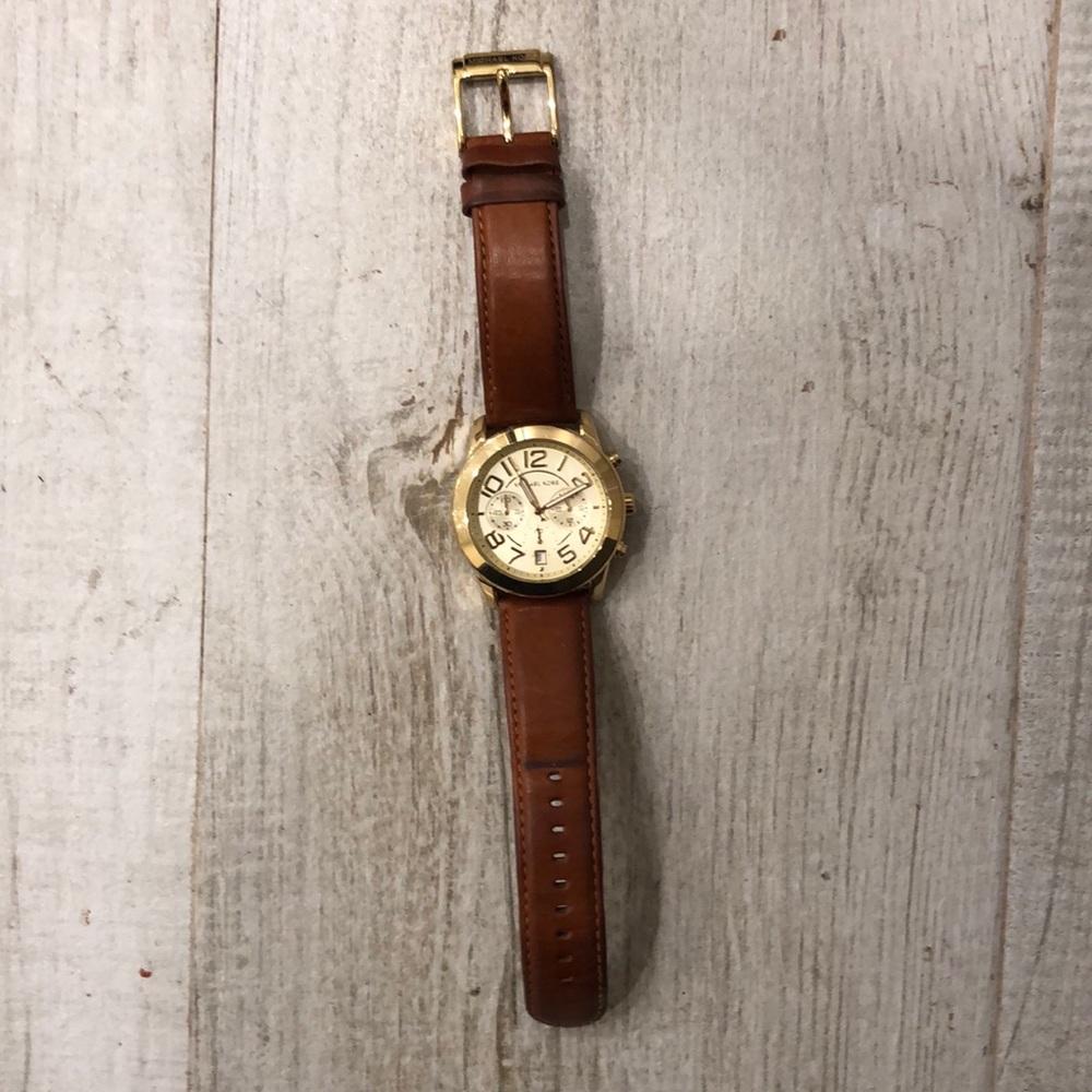 *AUTHENTIC* Michael Kors Gold and Tan Watch